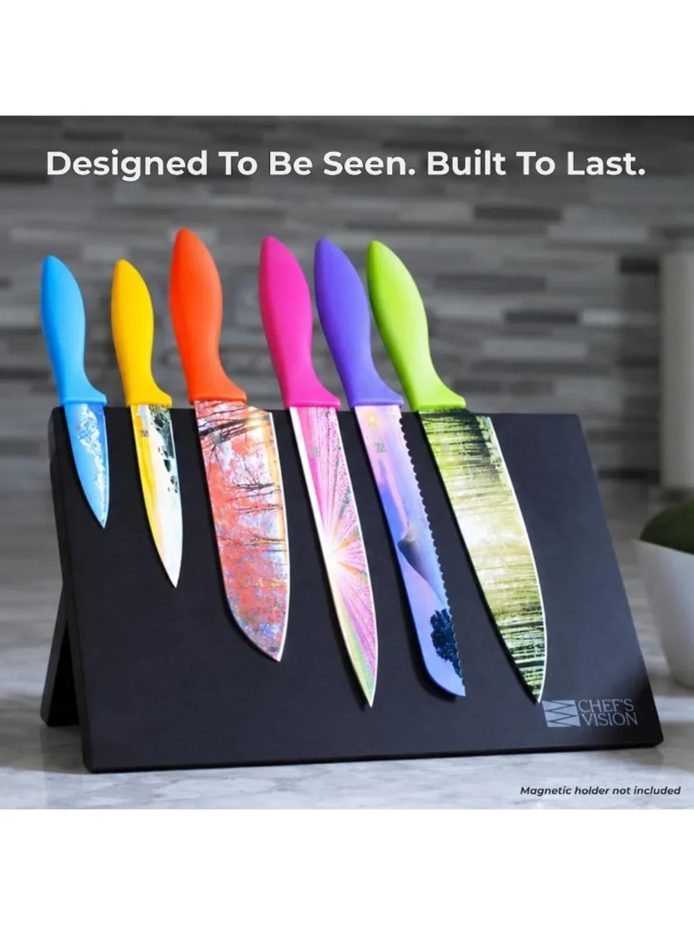 Six-Piece Stainless Steel Landscape Knife Set for Precision Cooking & Meal Prep